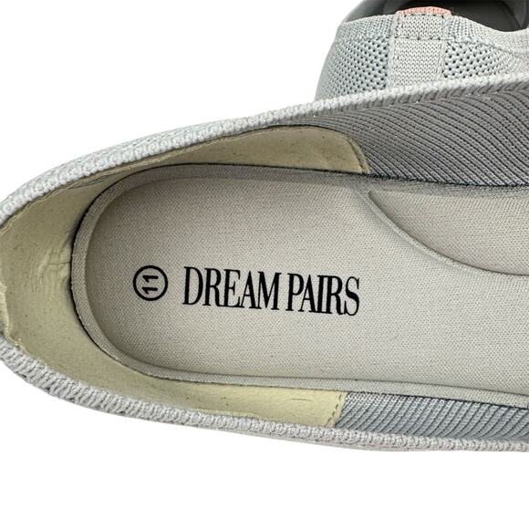 Dream Pairs Gray Knit Metallic Stretch Cushioned Lightweight Almond Toe Flats 11 - Picture 9 of 14